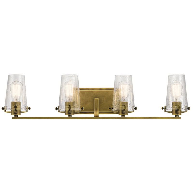 Kichler 45298NBR Four Light Bath, Natural Brass Finish - LightingWellCo