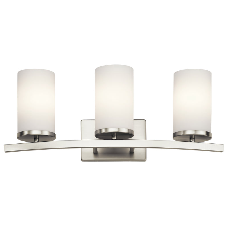 Kichler 45497NI Three Light Bath, Brushed Nickel Finish - LightingWellCo