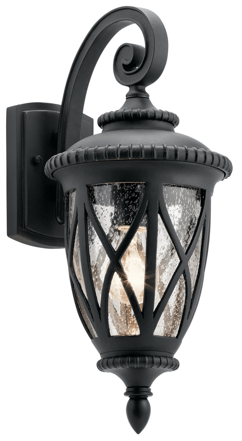 Kichler 49847BKT One Light Outdoor Wall Mount, Textured Black Finish - LightingWellCo