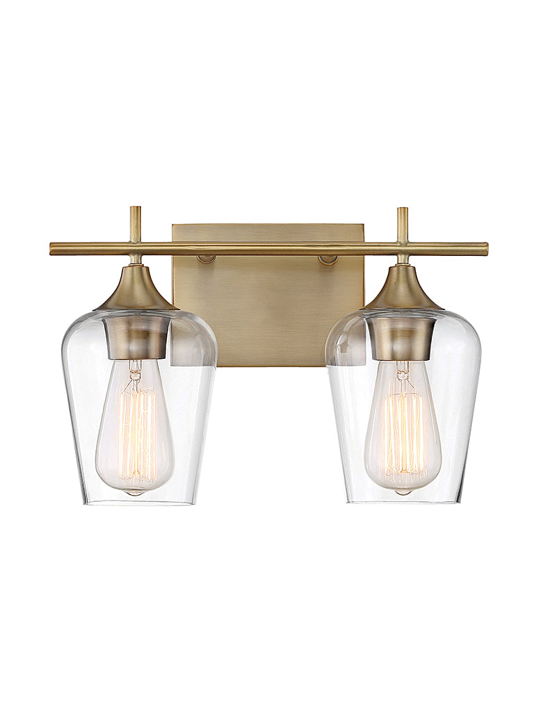 Savoy House Octave 8-4030-2-322 Two Light Bath Bar, Warm Brass Finish - LightingWellCo