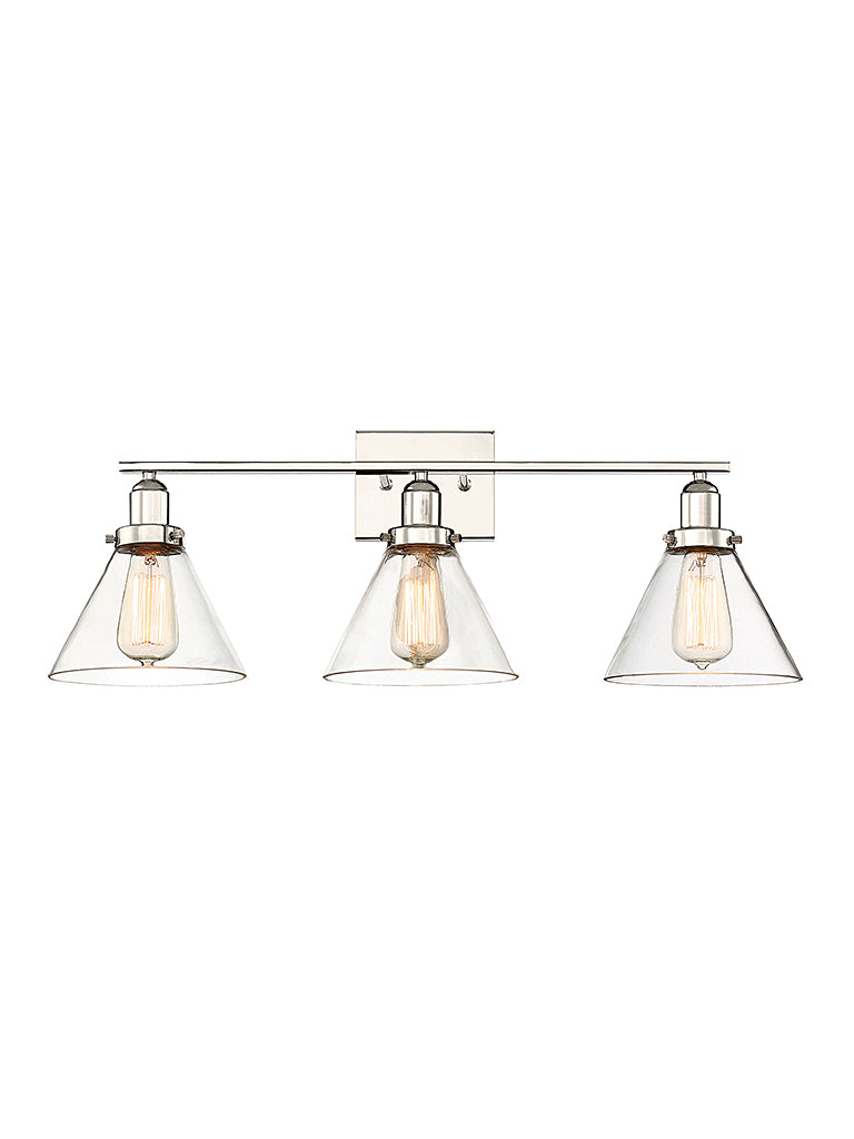 Savoy House Drake 8-9130-3-109 Three Light Bath Bar, Polished Nickel Finish - LightingWellCo