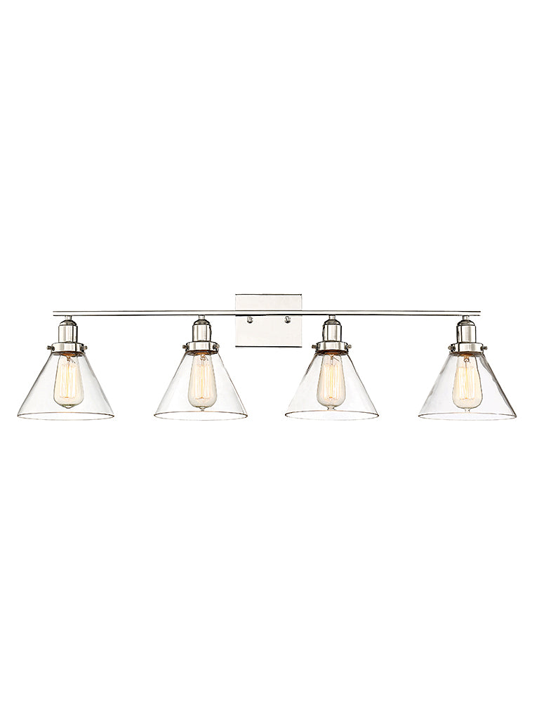 Savoy House Drake 8-9130-4-109 Four Light Bath Bar, Polished Nickel Finish - LightingWellCo