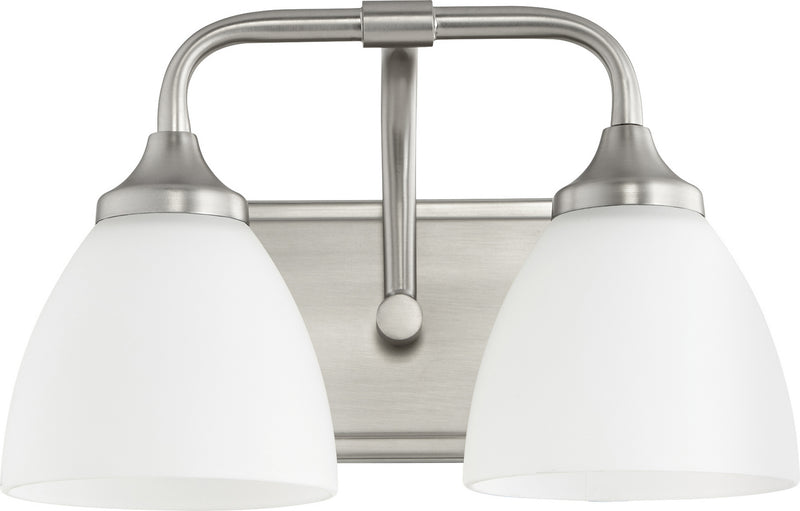 Quorum 5059-2-65 Two Light Vanity, Satin Nickel Finish - LightingWellCo