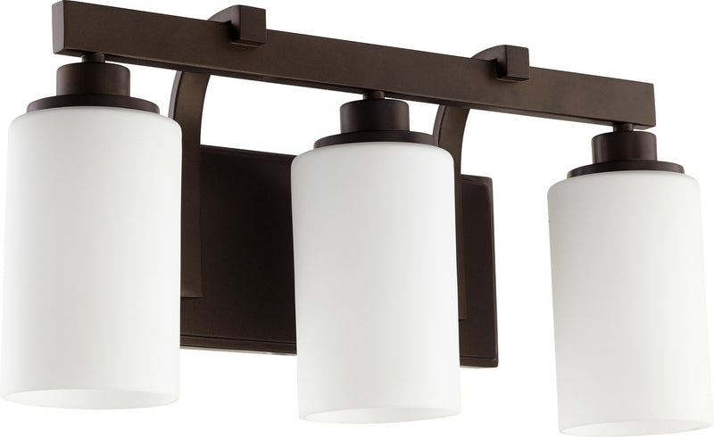 Quorum 5207-3-86 Three Light Vanity, Oiled Bronze Finish - LightingWellCo