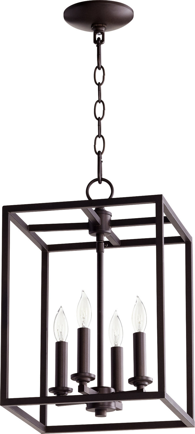 Quorum 6731-4-86 Four Light Entry Pendant, Oiled Bronze Finish - LightingWellCo
