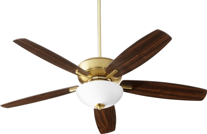 Quorum 70525-80 52``Ceiling Fan, Aged Brass Finish - LightingWellCo