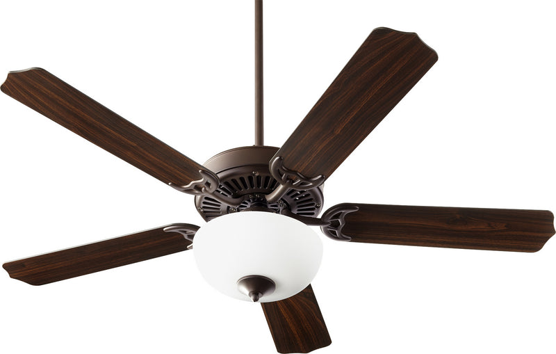 Quorum 7525-9086 52``Ceiling Fan, Oiled Bronze w/ Satin Opal Finish - LightingWellCo