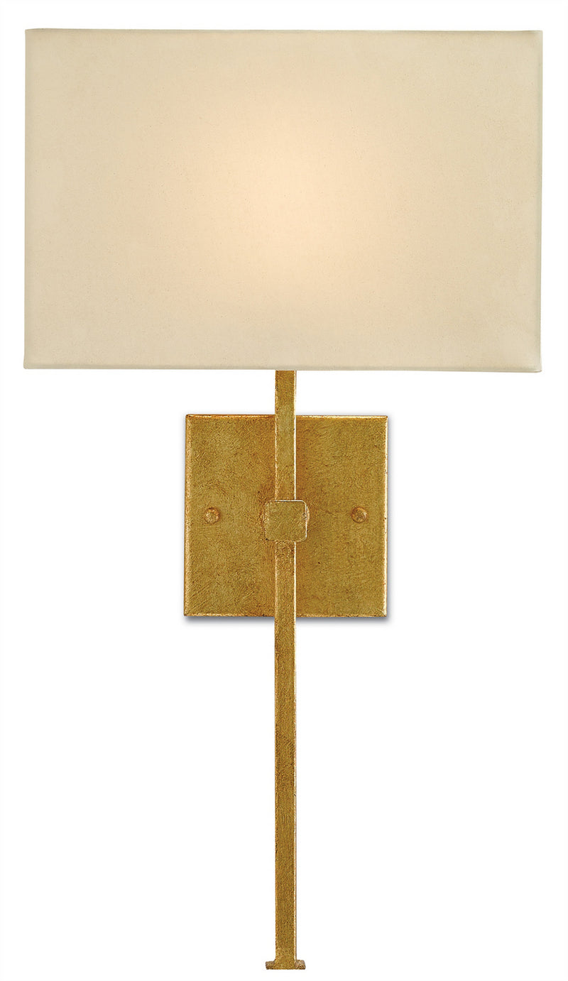 Currey and Company 5900-0005 One Light Wall Sconce, Antique Gold Leaf Finish - LightingWellCo