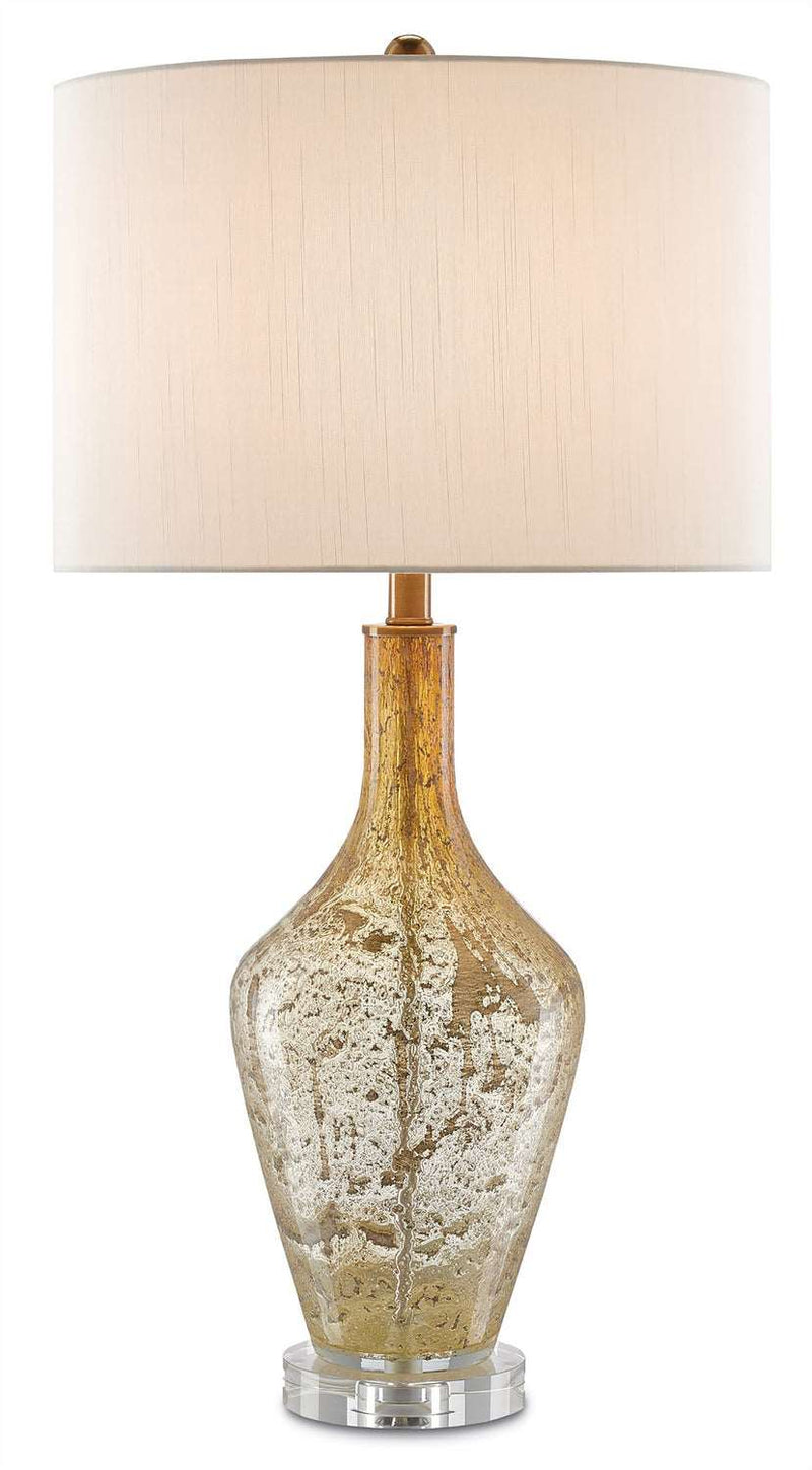Currey and Company 6000-0118 One Light Table Lamp, Champagne Speckle Finish - LightingWellCo