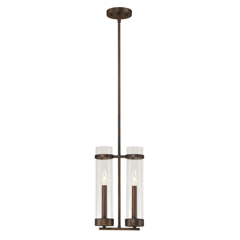 Millennium 1982-RBZ Two Light Mini Pendant, Rubbed Bronze Finish - LightingWellCo