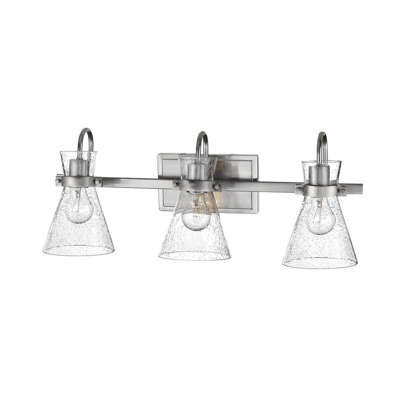 Millennium 2333-BN Three Light Vanity, Brushed Nickel Finish - LightingWellCo