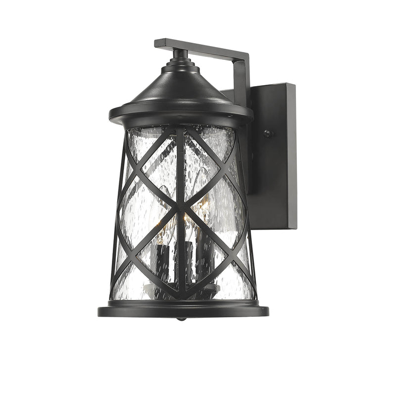 Millennium 2502-PBK Three Light Outdoor Wall Bracket, Powder Coat Black Finish - LightingWellCo