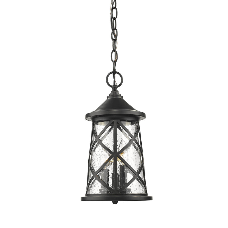 Millennium 2504-PBK Three Light Outdoor Hanging Lantern, Powder Coat Black Finish - LightingWellCo
