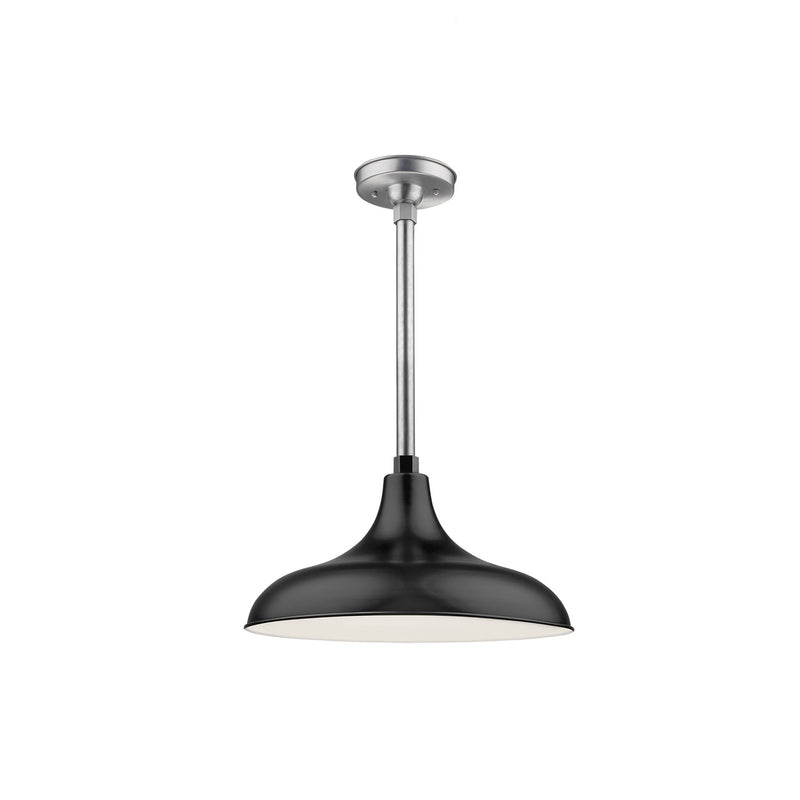 Millennium RMWHS17-SB One Light Pendant, Satin Black Finish - LightingWellCo