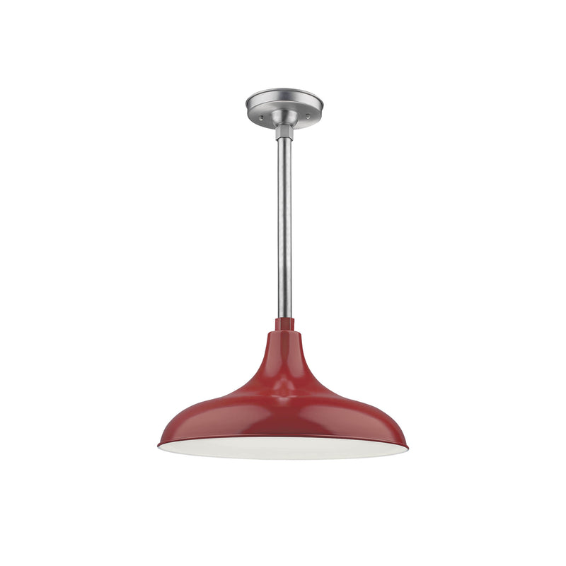 Millennium RMWHS17-SR One Light Pendant, Satin Red Finish - LightingWellCo