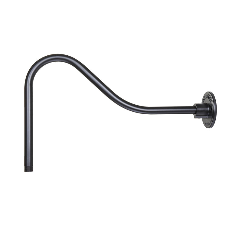 Millennium RGN23-ASB Goose Neck, Aluminum Satin Black Finish - LightingWellCo