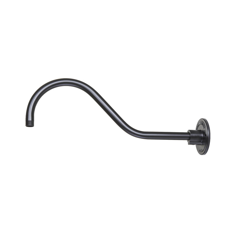 Millennium RGN22-ASB Goose Neck, Aluminum Satin Black Finish - LightingWellCo