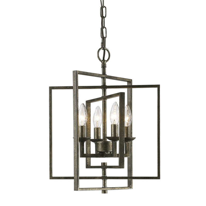 Millennium 3230-AS Four Light Pendant, Antique Silver Finish - LightingWellCo