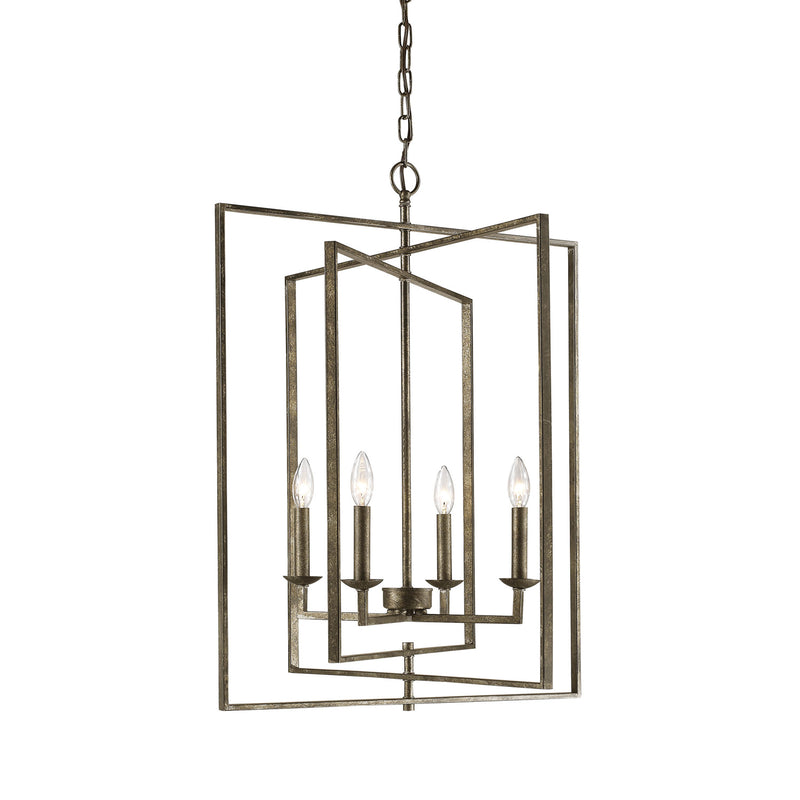 Millennium 3232-AS Four Light Pendant, Antique Silver Finish - LightingWellCo
