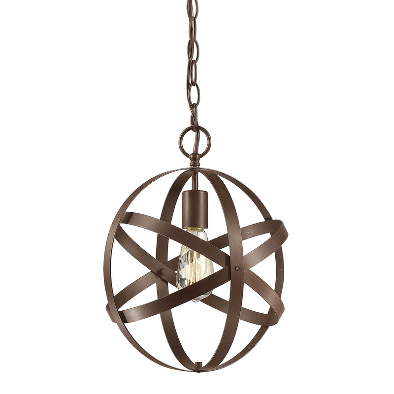 Millennium 3233-RBZ One Light Pendant, Rubbed Bronze Finish - LightingWellCo