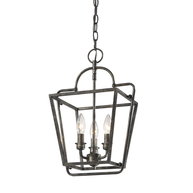 Millennium 3236-AS Three Light Pendant, Antique Silver Finish - LightingWellCo