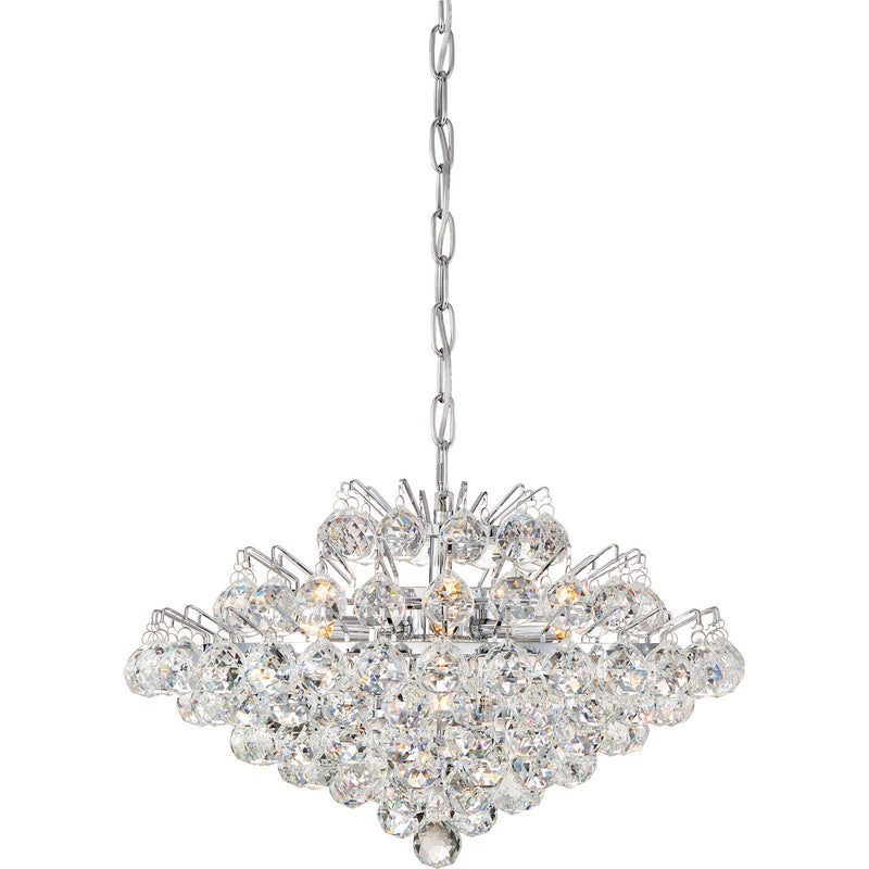 Quoizel BRX2820C Seven Light Pendant, Polished Chrome Finish - LightingWellCo