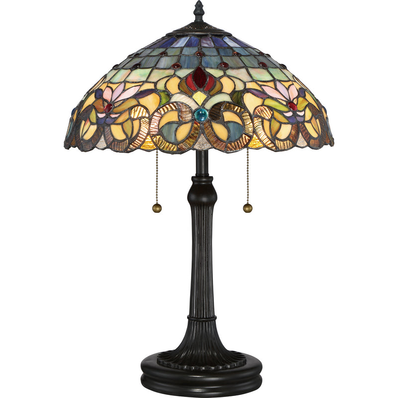 Quoizel TF3180TVB Two Light Table Lamp, Vintage Bronze Finish - LightingWellCo