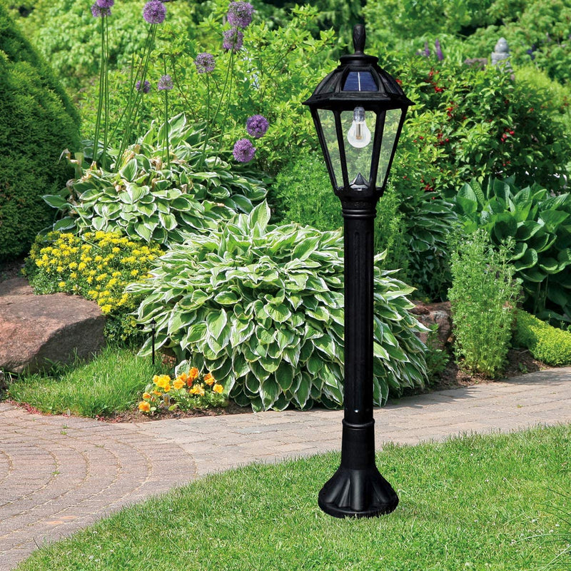 Gama Sonic GS-178L-BLK Polaris Bollard Solar Light - Black - LightingWellCo