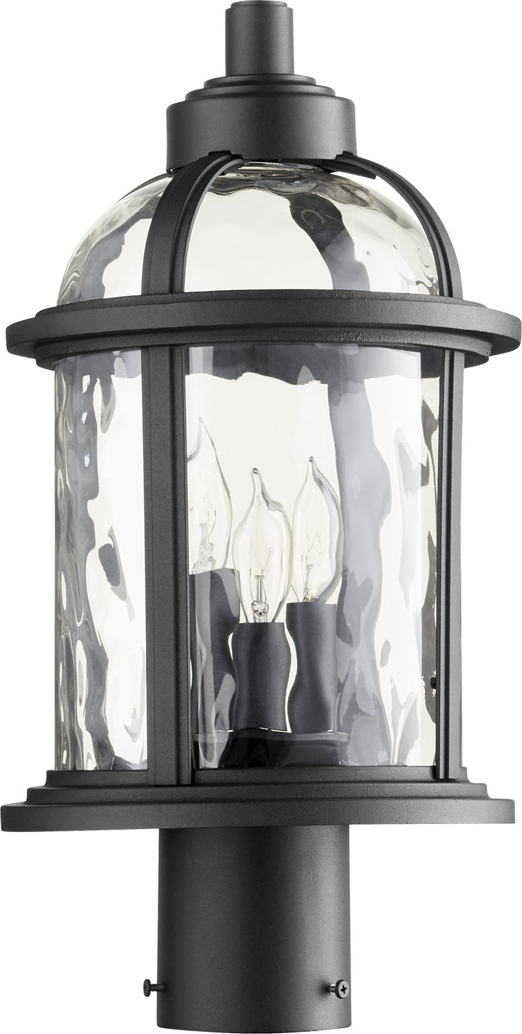 Quorum 7762-3-69 Three Light Outdoor Lantern, Black Finish - LightingWellCo