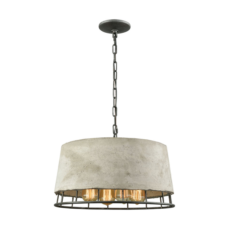 ELK Home 14319/4 Four Light Chandelier, Silverdust Iron Finish-LightingWellCo