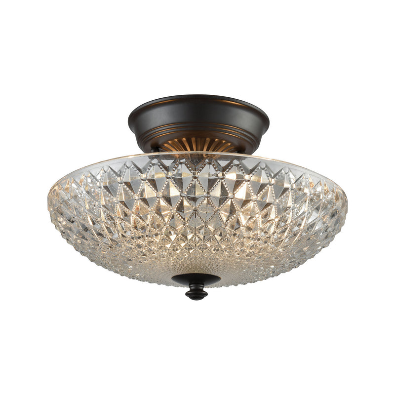 ELK Home 16041/2 Two Light Semi Flush Mount, Oil Rubbed Bronze Finish-LightingWellCo