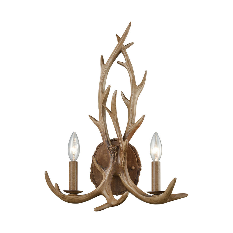 ELK Home 16313/2 Two Light Wall Sconce, Wood Brown Finish - At LightingWellCo