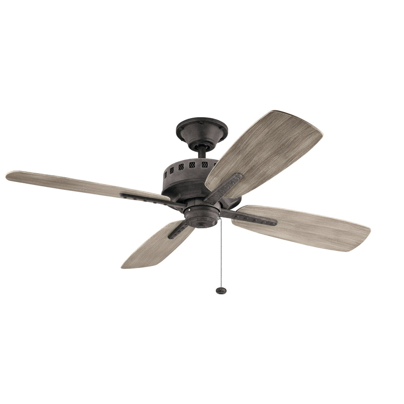Kichler 310152WZC 52``Ceiling Fan, Weathered Zinc Finish - LightingWellCo
