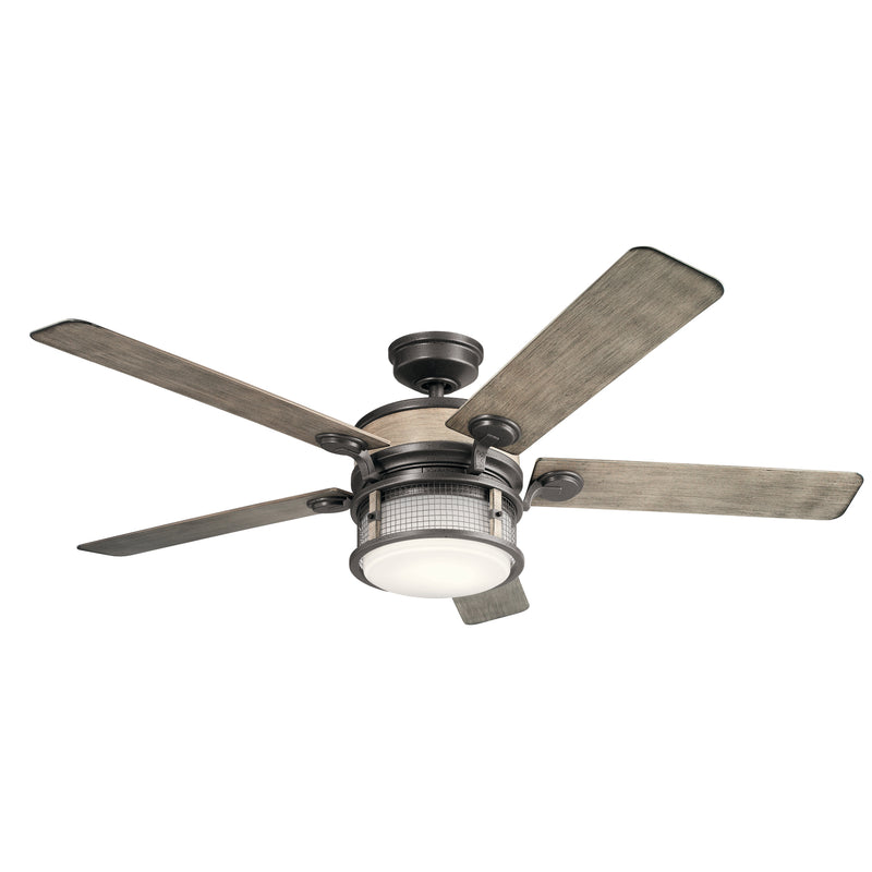 Kichler 310170AVI 60``Ceiling Fan, Anvil Iron Finish - LightingWellCo