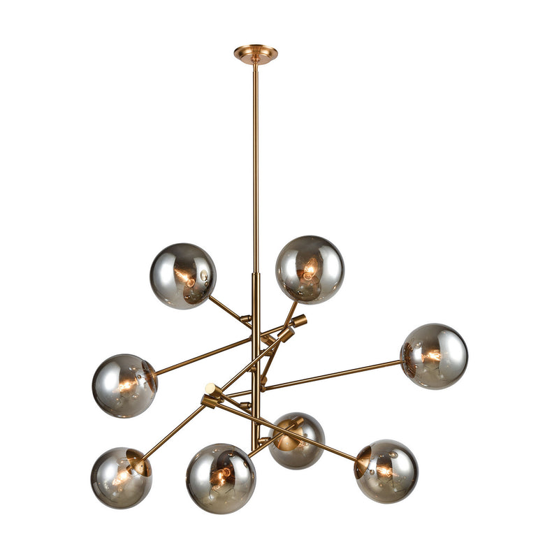 ELK Home 1141-082 Eight Light Chandelier, Aged Brass Finish-LightingWellCo