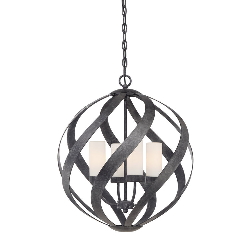 Quoizel BMS2820OK Four Light Pendant, Old Black Finish Finish - LightingWellCo