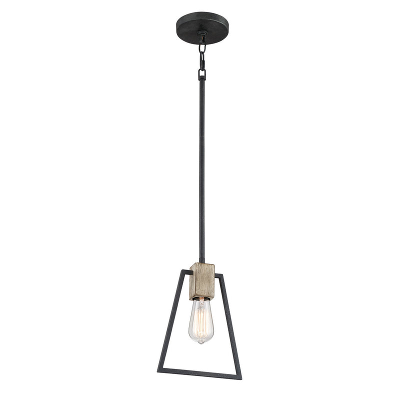 Quoizel BRT1507GK One Light Mini Pendant, Grey Ash Finish - LightingWellCo