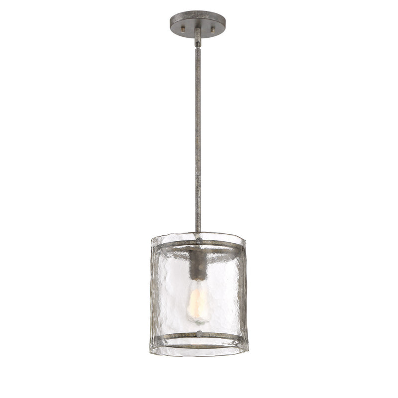 Quoizel FTS1509MM One Light Mini Pendant, Mottled Silver Finish - LightingWellCo