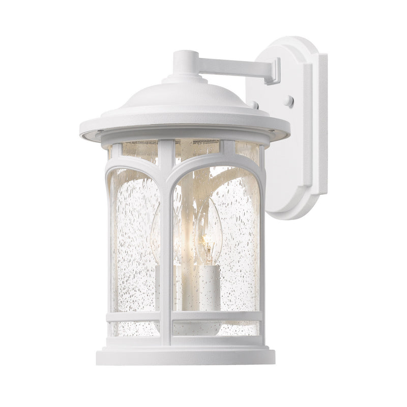 Quoizel MBH8411W Three Light Outdoor Wall Lantern, White Lustre Finish - LightingWellCo