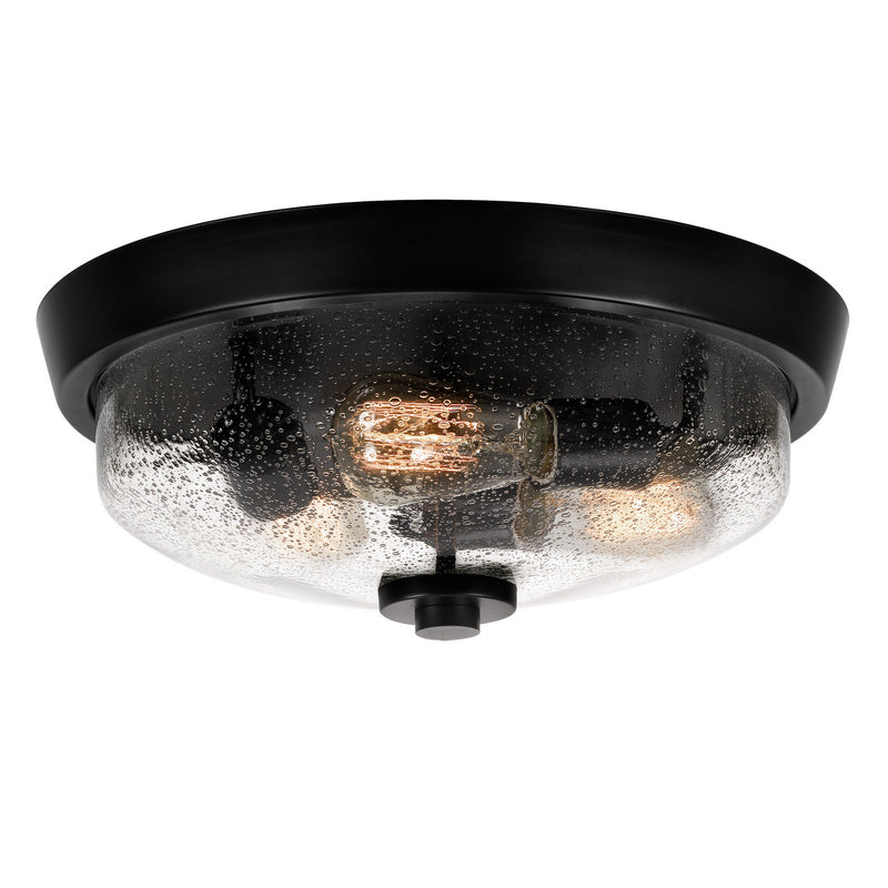 Quoizel QF3415EK Three Light Flush Mount, Earth Black Finish - LightingWellCo