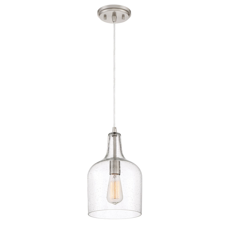 Quoizel QPP3402BN One Light Mini Pendant, Brushed Nickel Finish - LightingWellCo