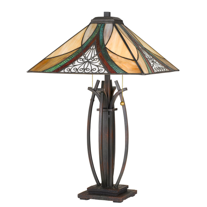 Quoizel TF3342TVA Two Light Table Lamp, Valiant Bronze Finish - LightingWellCo