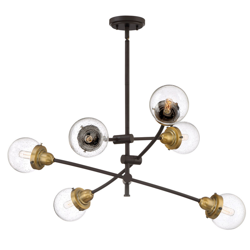 Quoizel TNC5006WT Six Light Chandelier, Western Bronze Finish - LightingWellCo