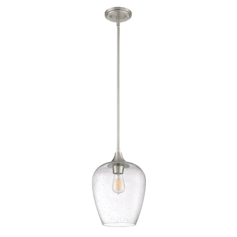 Quoizel TWE1510BN One Light Mini Pendant, Brushed Nickel Finish - LightingWellCo