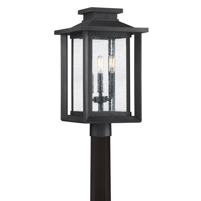 Quoizel WKF9011EK Three Light Outdoor Post Lantern, Earth Black Finish - LightingWellCo
