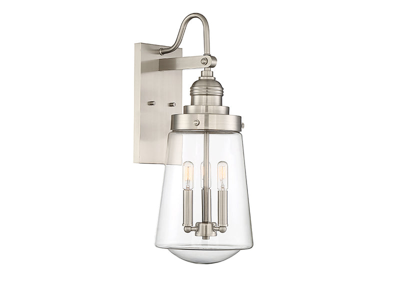 Savoy House 5-2068-SN Three Light Wall Lantern, Satin Nickel Finish LightingWellCo