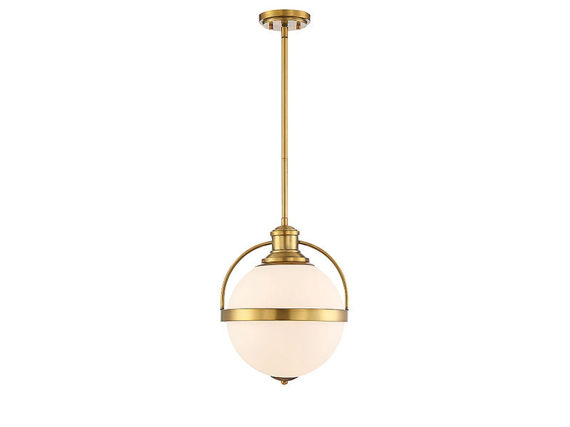 Savoy House Westbourne 7-3102-1-322 One Light Pendant, Warm Brass Finish - LightingWellCo