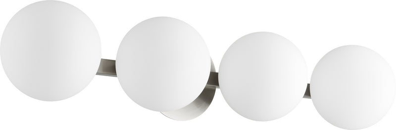 Quorum 539-4-65 Four Light Vanity, Satin Nickel Finish - LightingWellCo