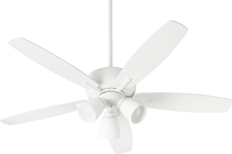 Quorum 70525-308 52``Ceiling Fan, Studio White Finish - LightingWellCo