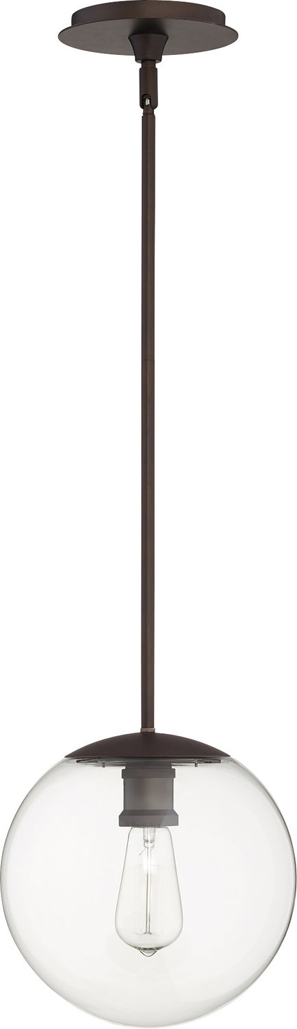 Quorum 80-10-86 One Light Pendant, Oiled Bronze Finish - LightingWellCo